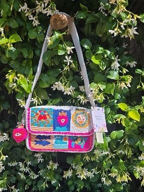 Viral Sacred Eye Heart Beaded Bag with Match Charm